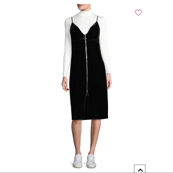 NWT Velvet Zipper Sheath Dress 7 For All Mankind - Picture 6 of 6